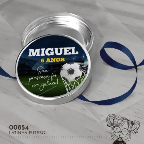 Latinha Adesivada Futebol - 00854