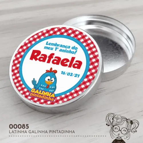 Latinha Adesivada Galinha Pintadinha - 00085