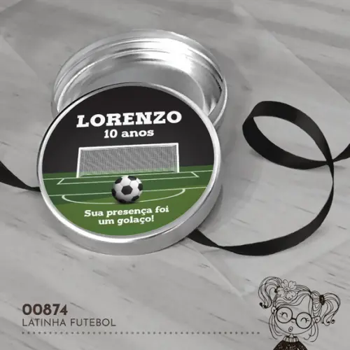 Latinha Adesivada Futebol - 00874