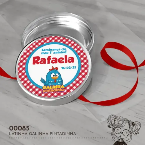 Latinha Adesivada Galinha Pintadinha - 00085