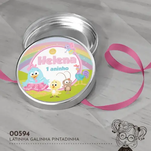 Latinha Adesivada Galinha Pintadinha - 00594
