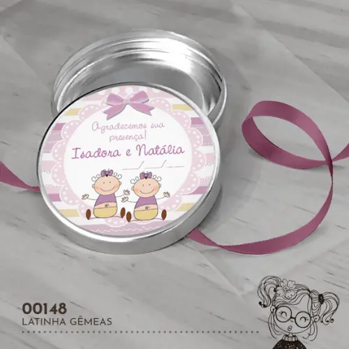 Latinha Adesivada Gêmeas - 00148