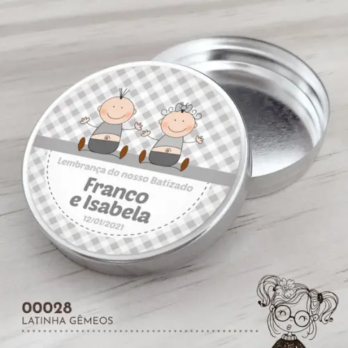 Latinha Adesivada Gêmeos - 00028