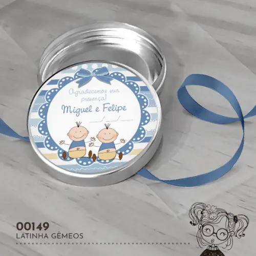 Latinha Adesivada Gêmeos - 00149
