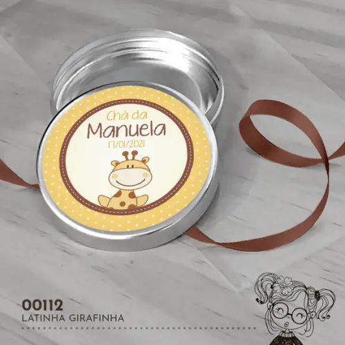 Latinha Adesivada Girafinha - 00112