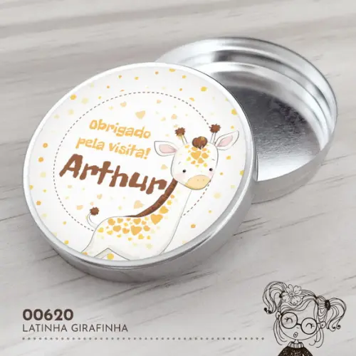 Latinha Adesivada Girafinha - 00620