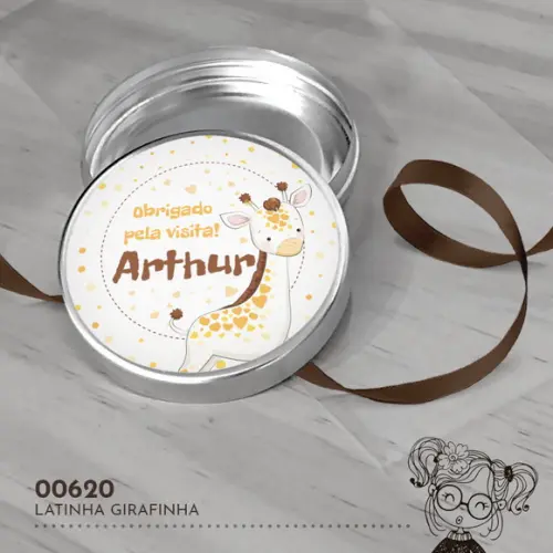 Latinha Adesivada Girafinha - 00620