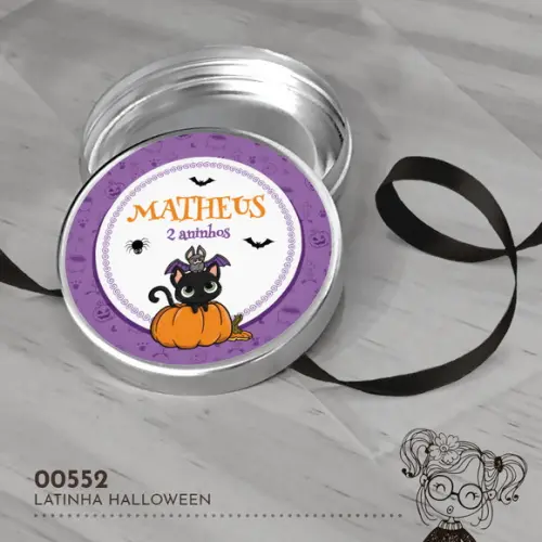 Latinha Adesivada Halloween - 00552