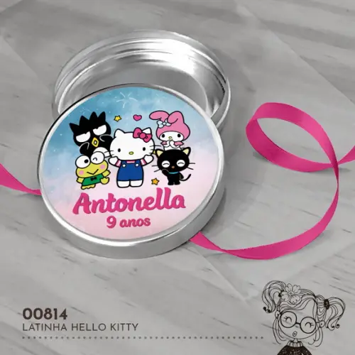 Latinha Adesivada Hello Kitty - 00814