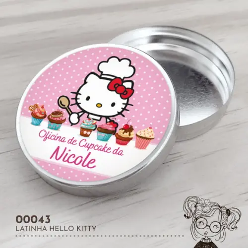 Latinha Adesivada Hello Kitty - 00043