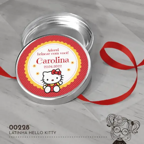 Latinha Adesivada Hello Kitty - 00228