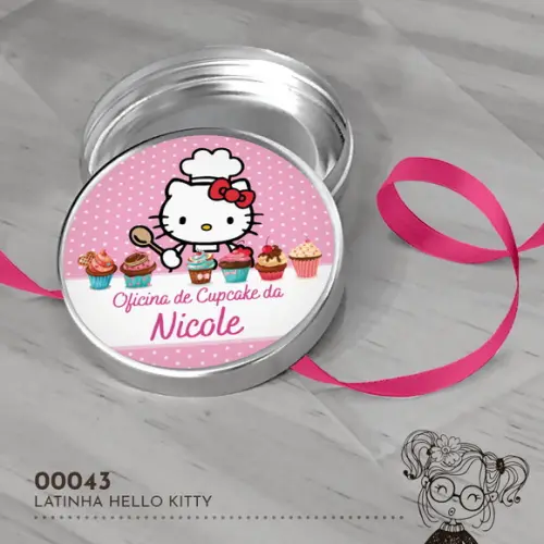 Latinha Adesivada Hello Kitty - 00043