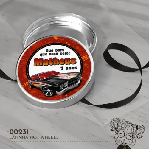 Latinha Adesivada Hot Wheels - 00231