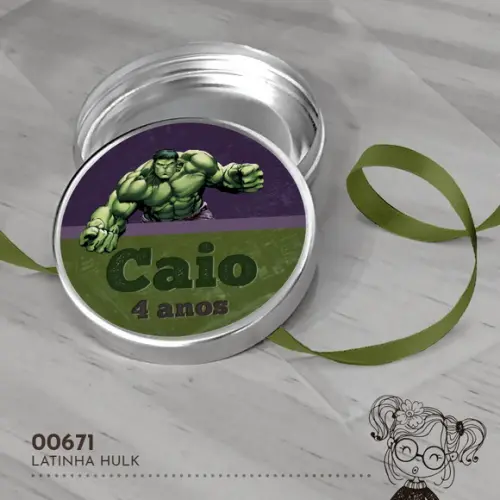 Latinha Adesivada Hulk - 00671