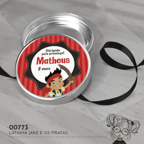 Latinha Adesivada Jake e os Piratas - 00773