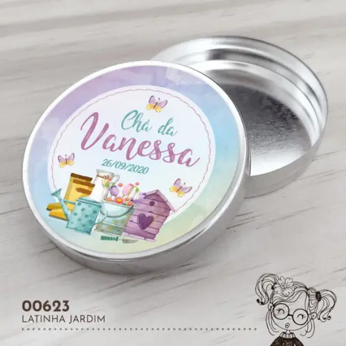 Latinha Adesivada Jardim - 00623