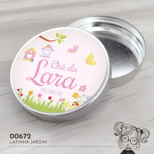 Latinha Adesivada Jardim - 00672