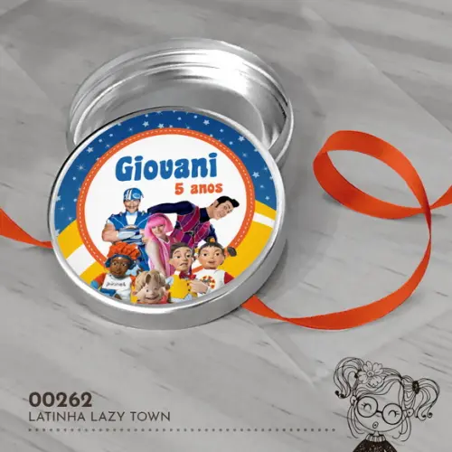 Latinha Adesivada Lazy Town - 00262