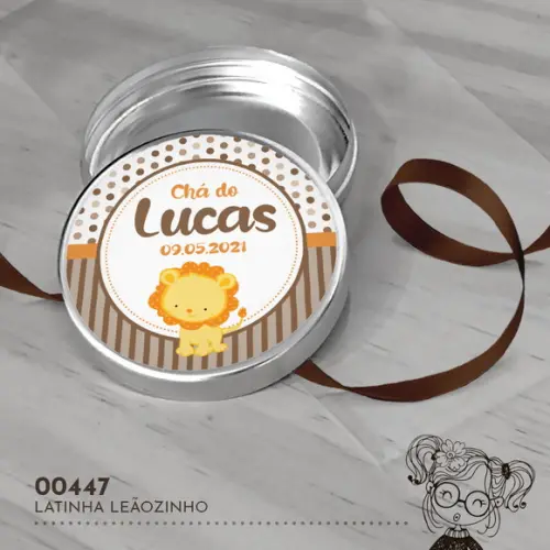 Latinha Adesivada Leãozinho - 00447