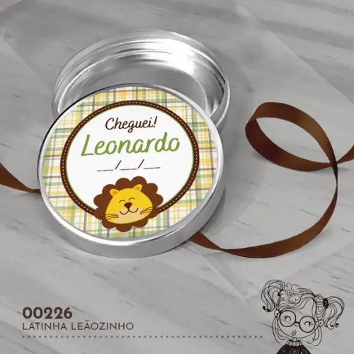 Latinha Adesivada Leãozinho - 00226