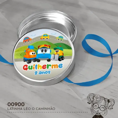 Latinha Adesivada Léo o Caminhão - 00900