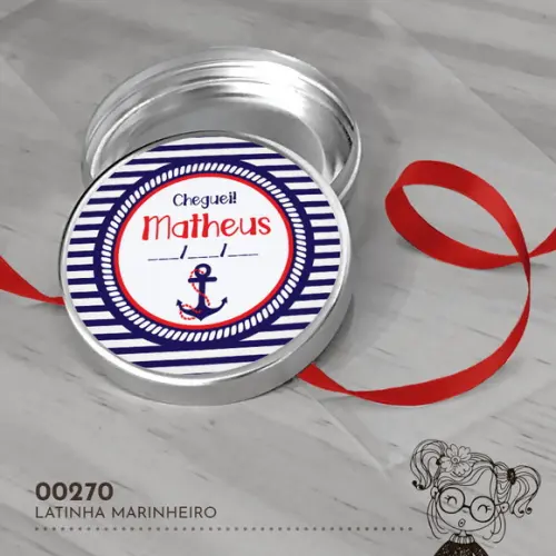 Latinha Adesivada Marinheiro - 00270