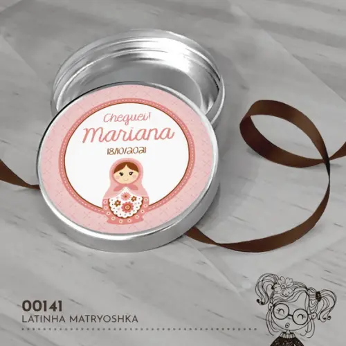 Latinha Adesivada Matryoshka - 00141