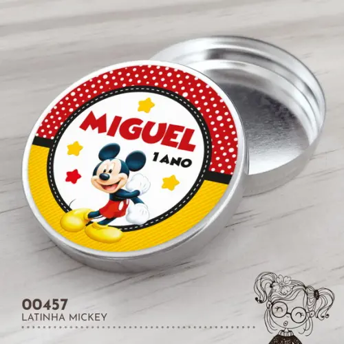 Latinha Adesivada Mickey - 00457