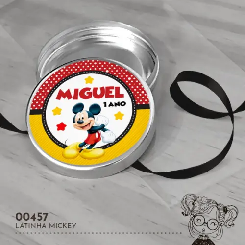 Latinha Adesivada Mickey - 00457
