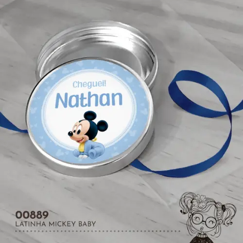 Latinha Adesivada Mickey Baby - 00889