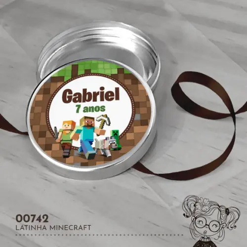 Latinha Adesivada Minecraft - 00742