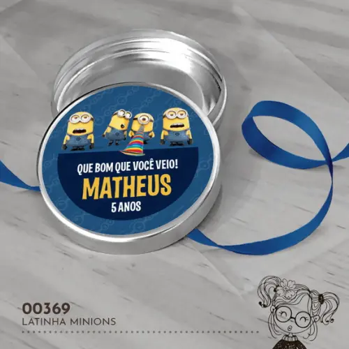 Latinha Adesivada Minions - 00369