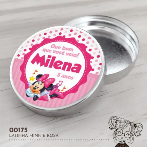 Latinha Adesivada Minnie - 00175