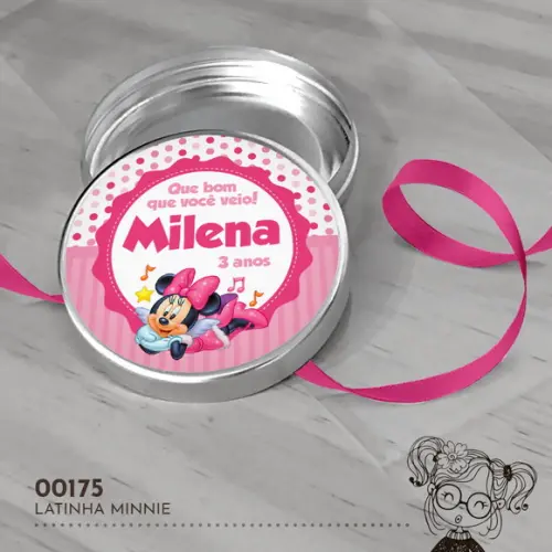 Latinha Adesivada Minnie - 00175