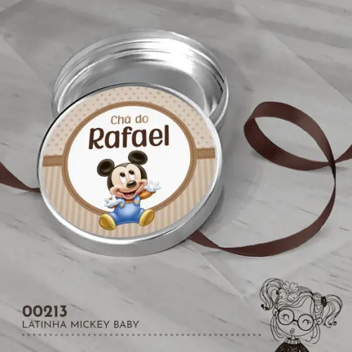 Latinha Adesivada Mickey Baby - 00213