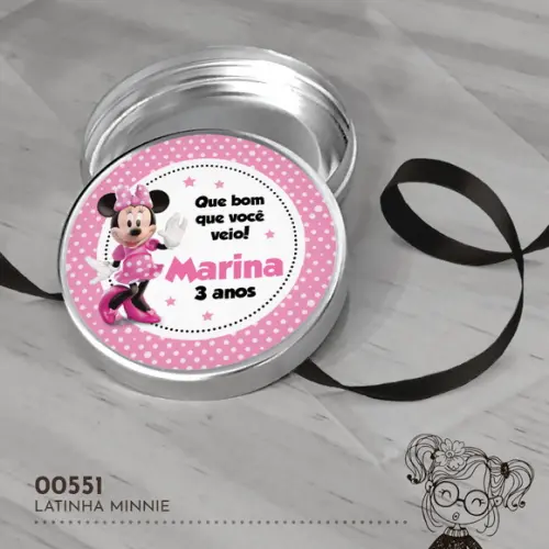Latinha Adesivada Minnie - 00551
