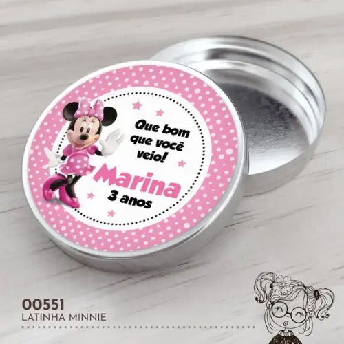 Latinha Adesivada Minnie - 00551