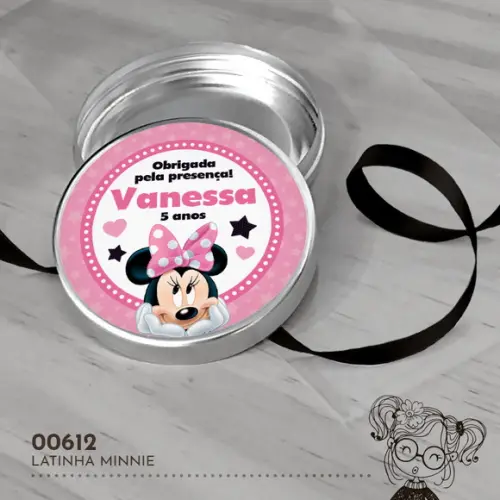 Latinha Adesivada Minnie - 00612
