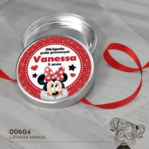 Latinha Adesivada Minnie - 00604