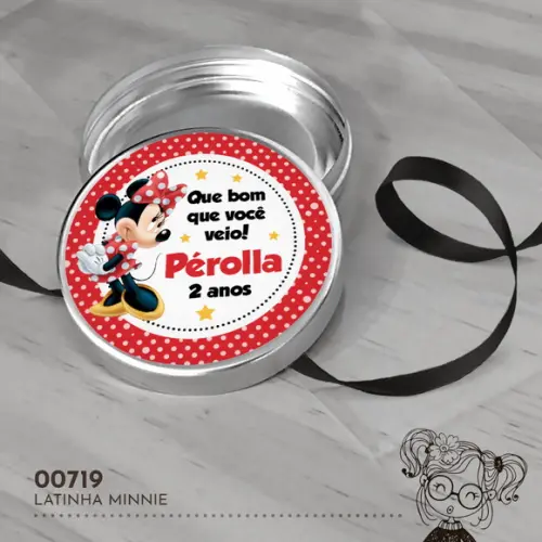 Latinha Adesivada Minnie - 00719