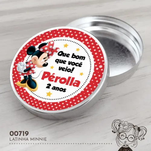 Latinha Adesivada Minnie - 00719