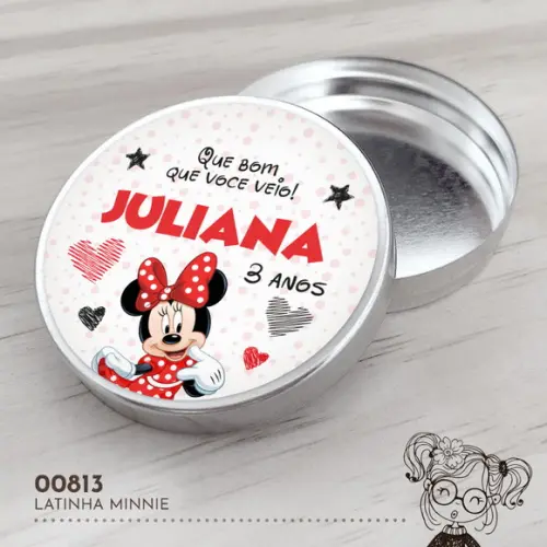 Latinha Adesivada Minnie - 00813