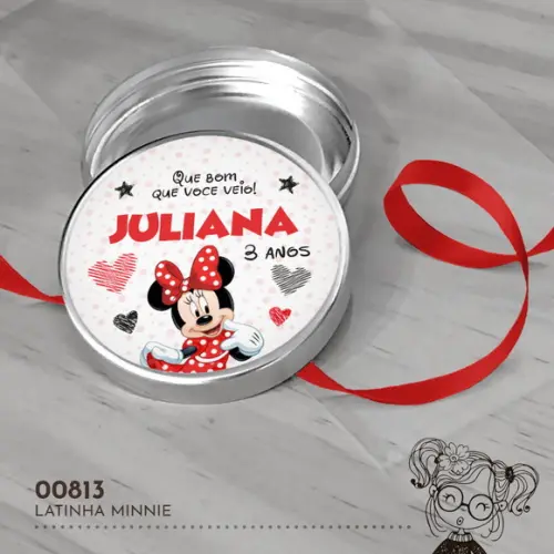 Latinha Adesivada Minnie - 00813