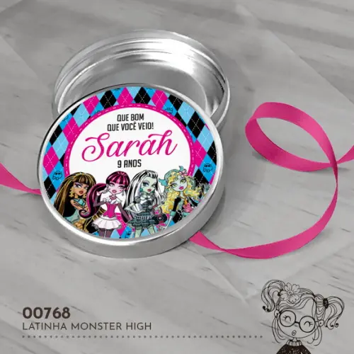 Latinha Adesivada Monster High - 00768