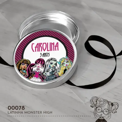 Latinha Adesivada Monster High - 00078