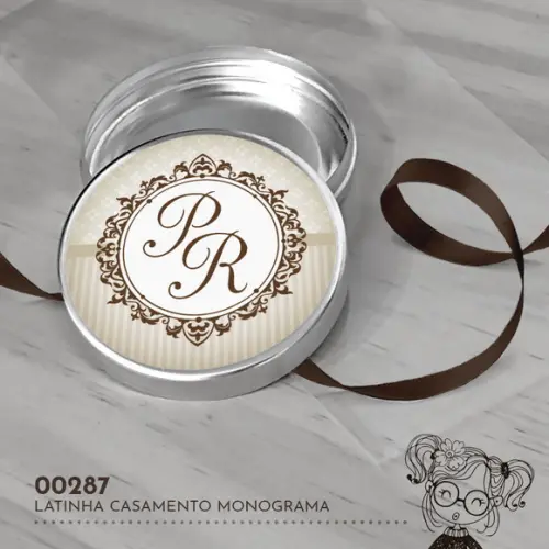 Latinha Adesivada Monograma - 00287