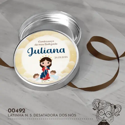 Latinha Adesivada N. S. Desatadora dos Nós - 00492