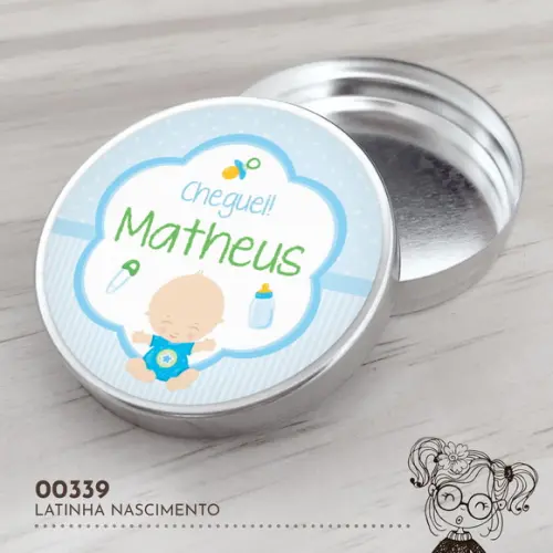 Latinha Adesivada Nascimento - 00339
