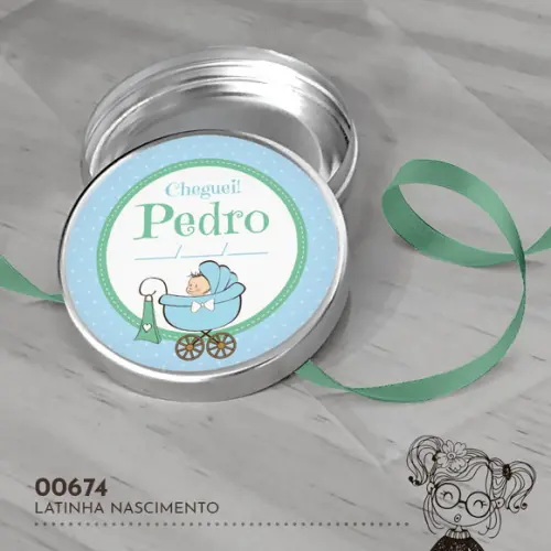 Latinha Adesivada Nascimento - 00674