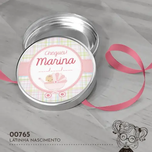 Latinha Adesivada Nascimento - 00765